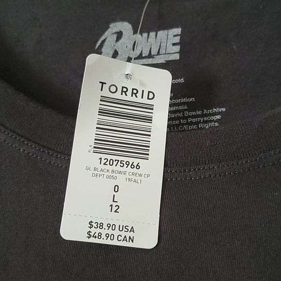 NWT Torrid Bowie Tshirt, 0x/L - Picture 4 of 4